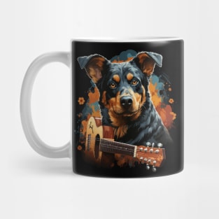 Australian Cattle Dog Playing Guitar Mug